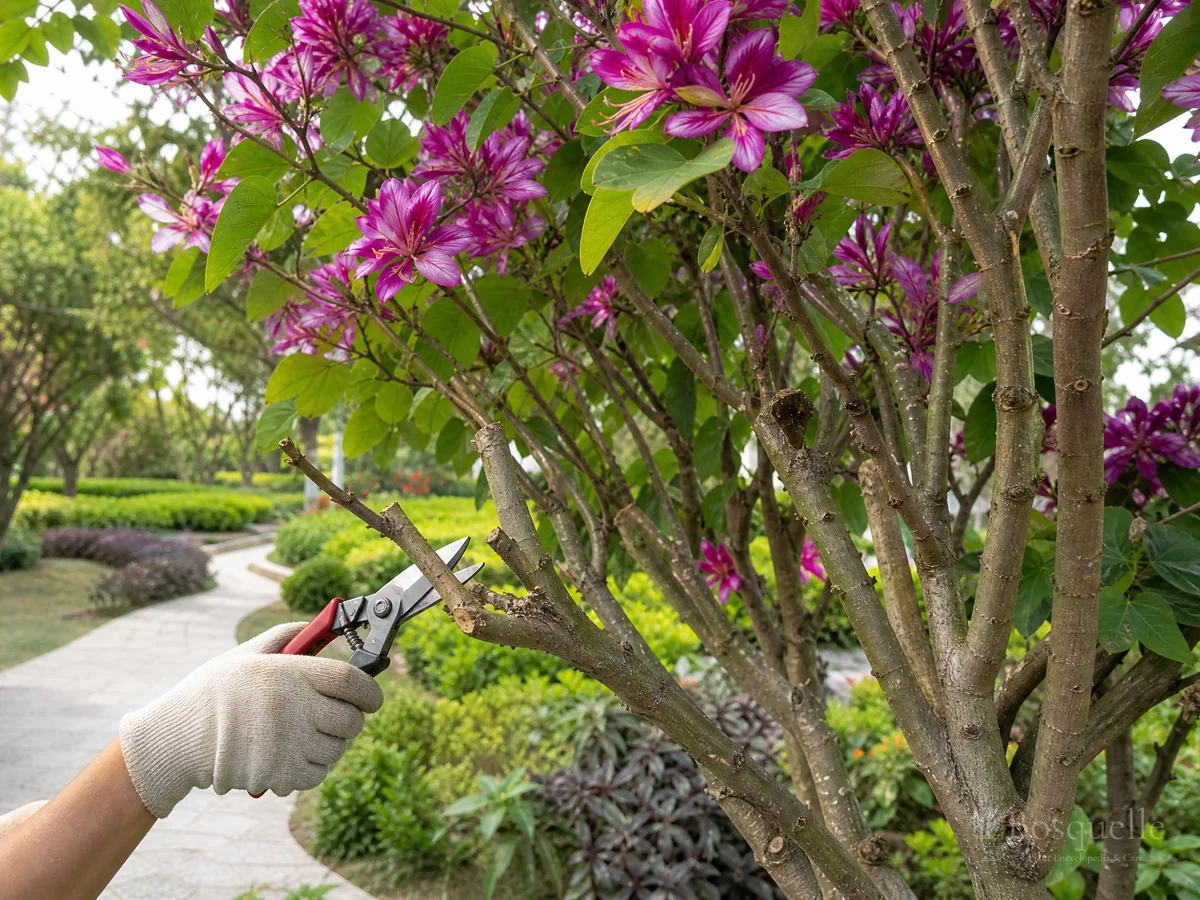 Prune Orchid Tree guide illustration