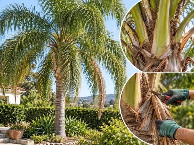 Prune Queen Palm – Only Brown Fronds guide illustration
