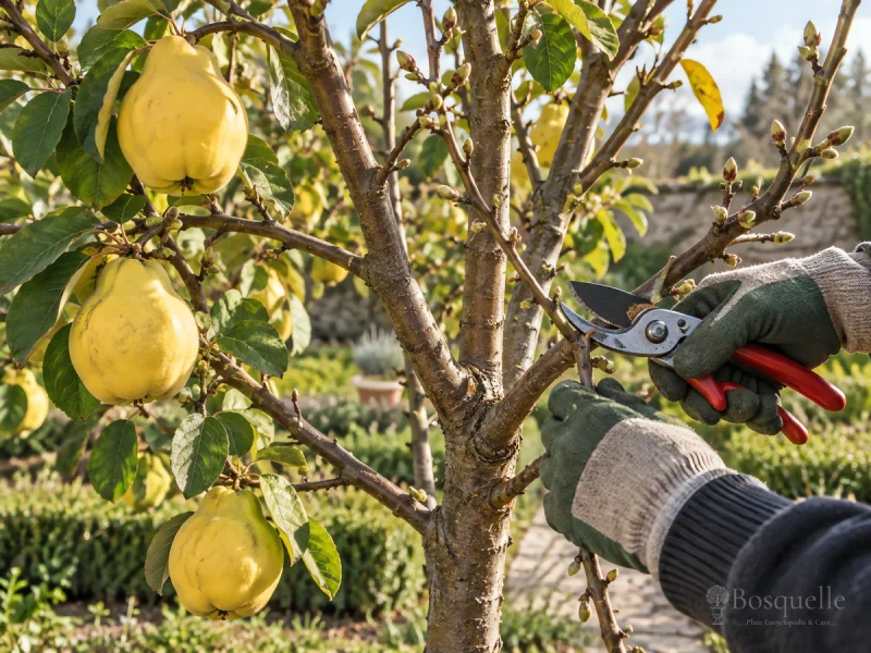 Prune Quince – Open Goblet in Late Winter