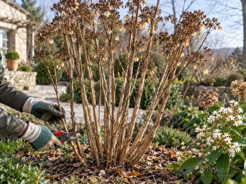 Prune Seven Son Flower in Late Winter