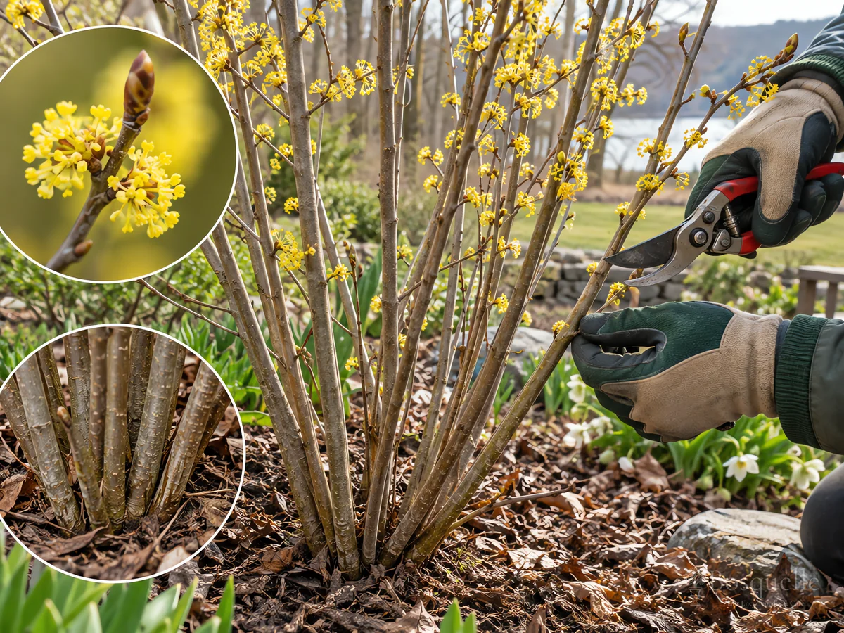 Pruning Spicebush guide illustration