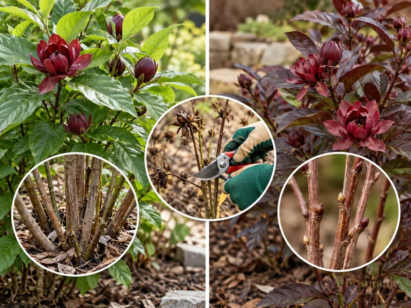 Prune Sweetshrub – After the First Bloom guide illustration