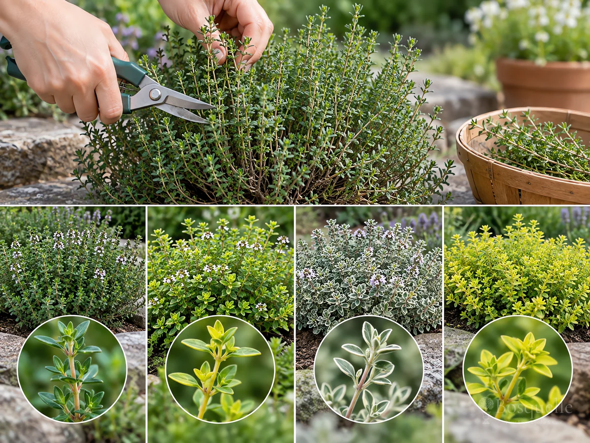Pruning Thyme guide illustration