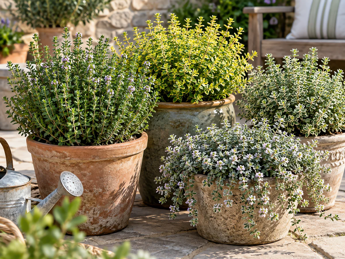Thyme in Pots guide illustration