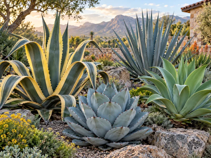 Types of Agave – Century, Compact, or Foxtail guide illustration
