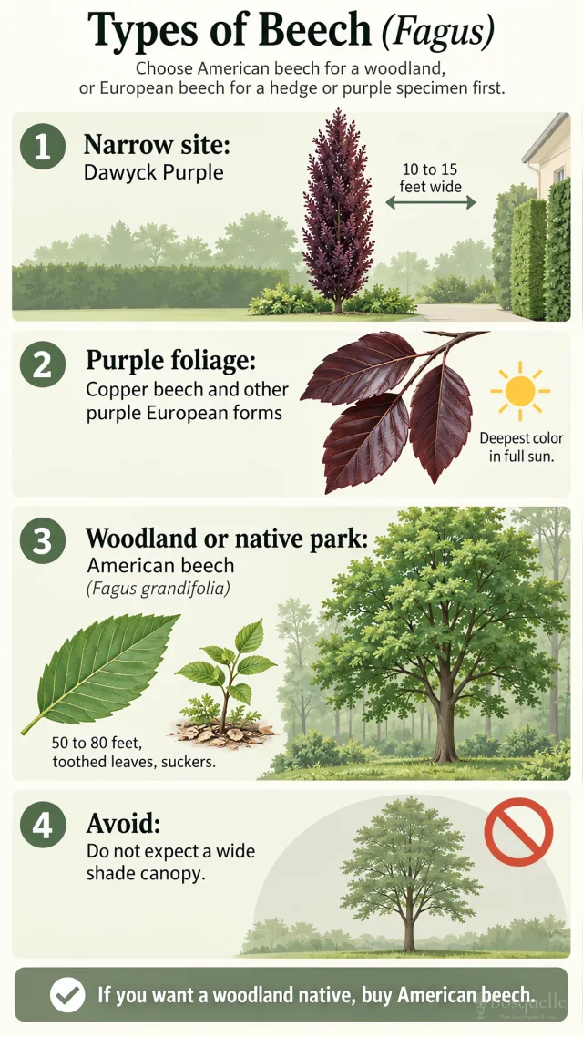 Types of Beech care summary diagram
