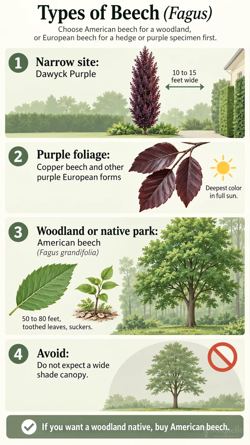 Types of Beech care summary diagram
