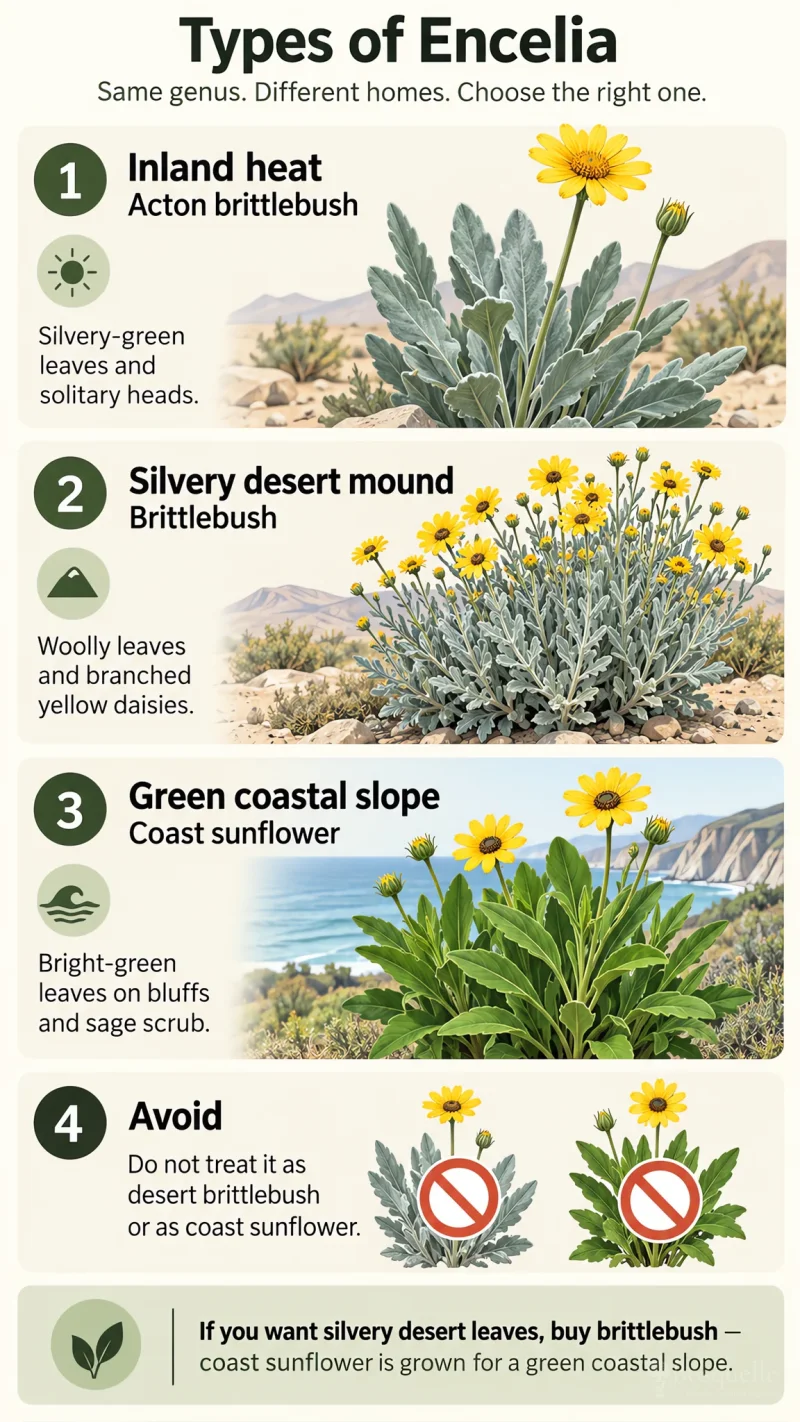 Types of Encelia care summary diagram