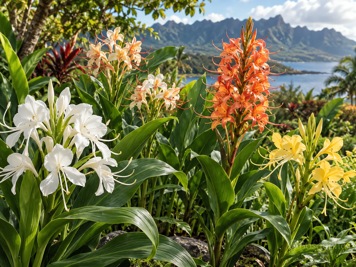 Types of Ginger Lily – Butterfly, Kahili, or Orange guide illustration