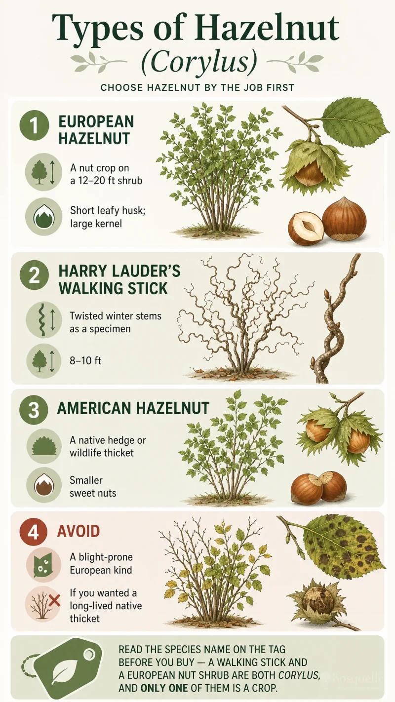 Types of Hazelnut care summary diagram