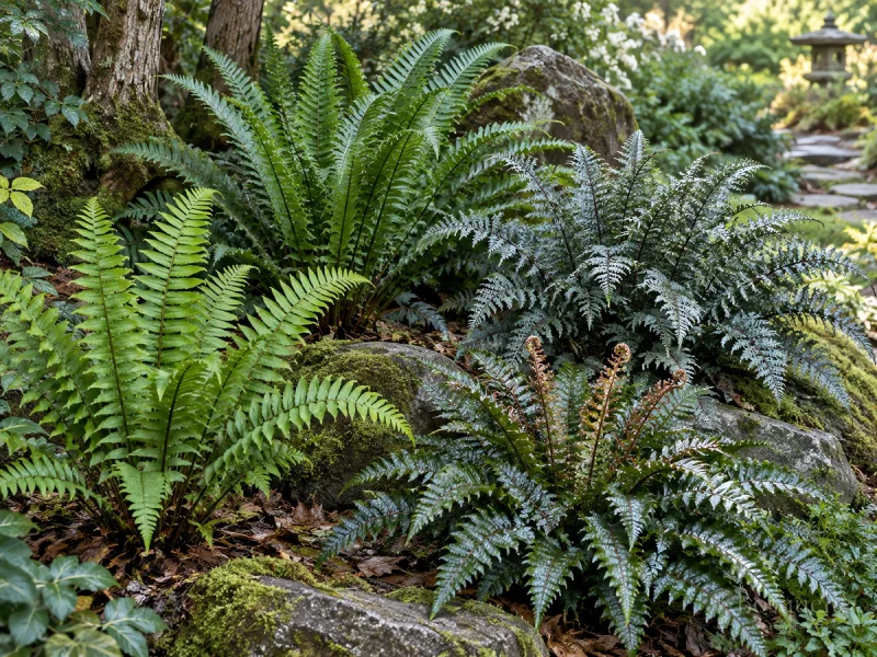 Types of Holly Fern — for Soft Shield Fern