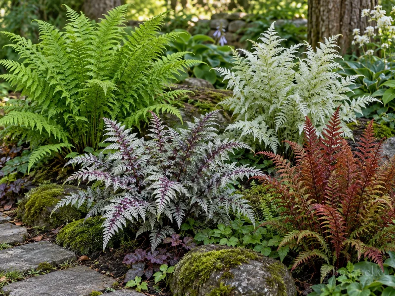 Types of Lady Fern – Green, Painted, or Ghost guide illustration