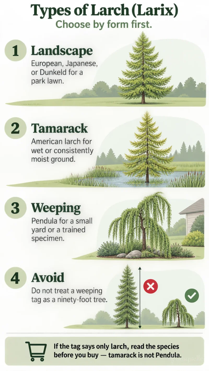 Types of Larch care summary diagram
