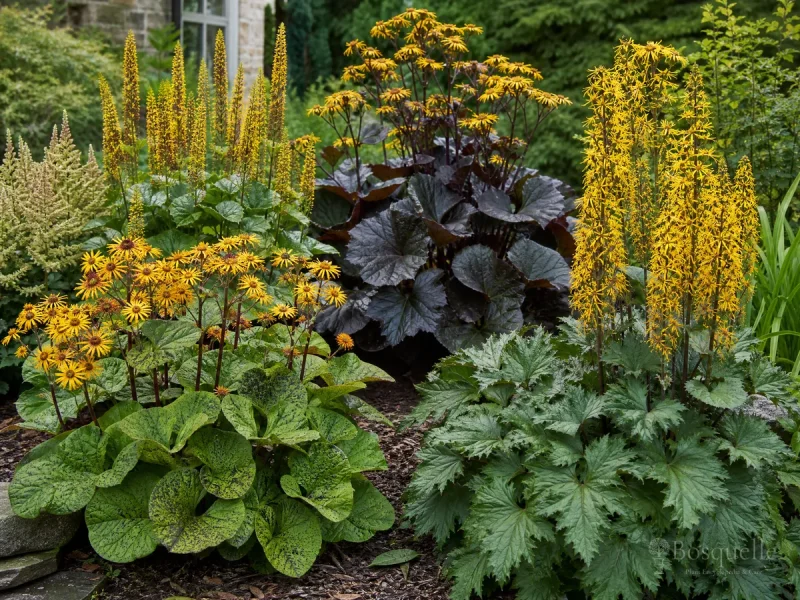 Types of Ligularia — for Leopard Plant 'Bottle Rocket'