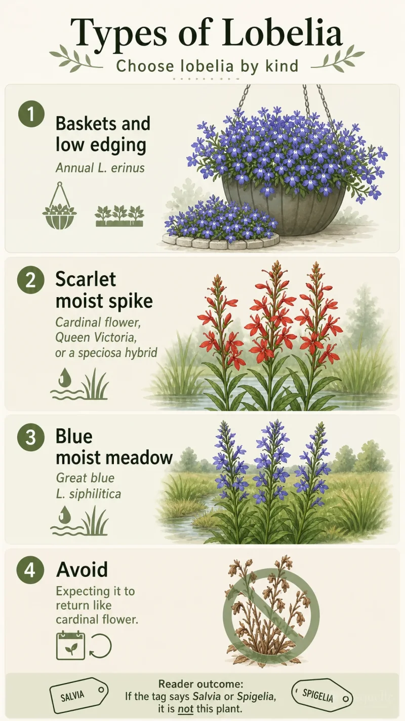 Types of Lobelia care summary diagram