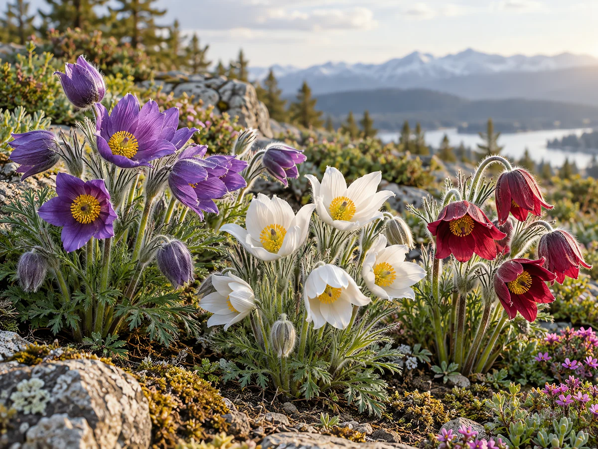 Types of Pasque Flower – Garden, Prairie, or Alpine guide illustration