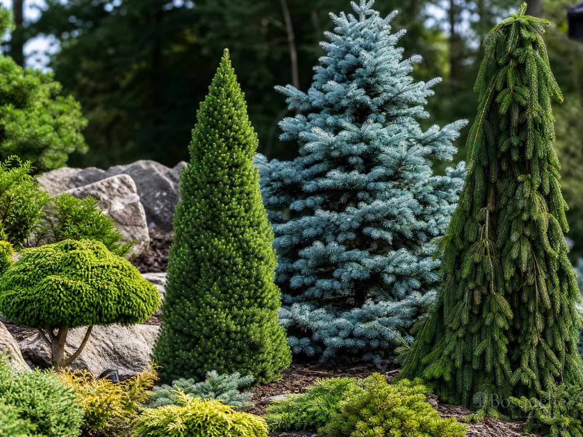 Types of Spruce – Dwarf Nest, Cone, or Landscape guide illustration