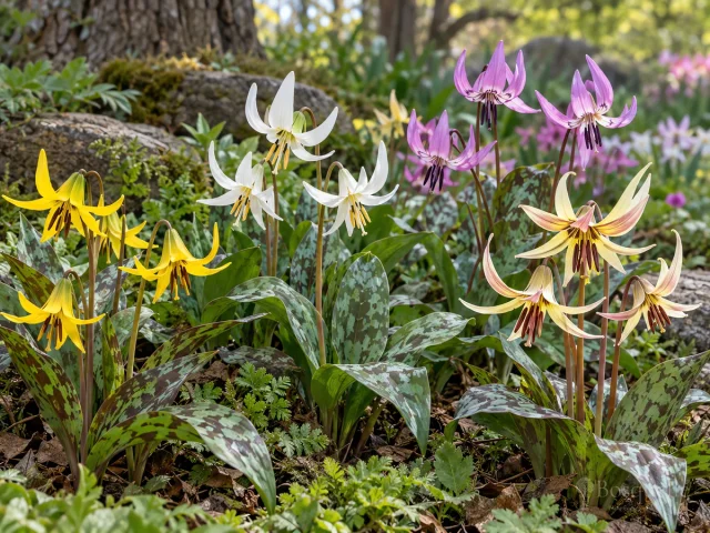 Types of Trout Lily — for Fawn Lily 'White Beauty'