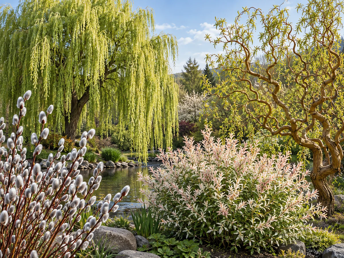 Types of Willow Trees by Form guide illustration