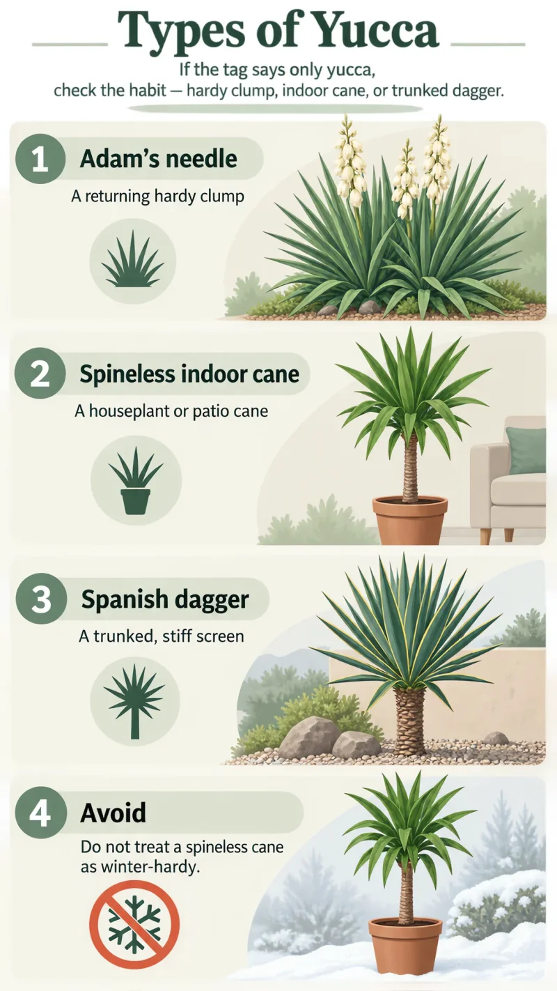 Types of Yucca care summary diagram